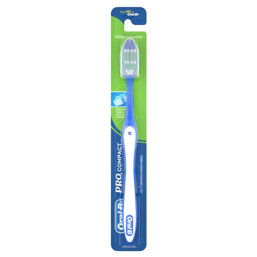 CEPILLO DENTAL PRO COMPACT ONDULADO ORAL B CERDAS MEDIANAS