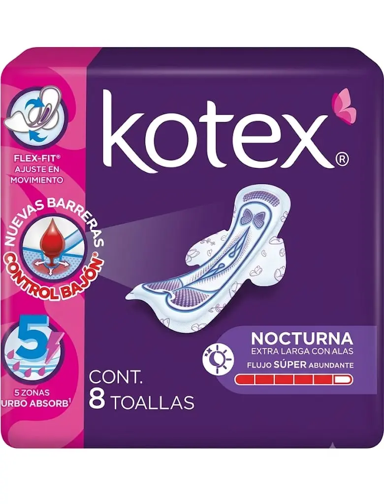 KOTEX NOCTURNA 8 TOALLAS