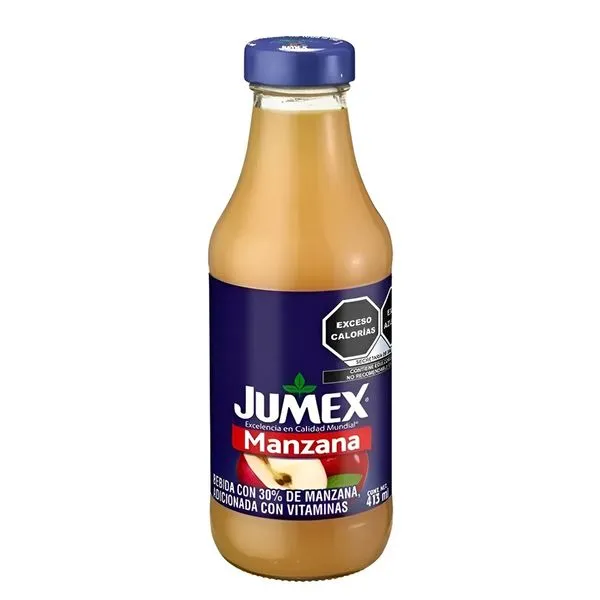 JUMEX VIDRIO SABOR MANZANA 413 ML
