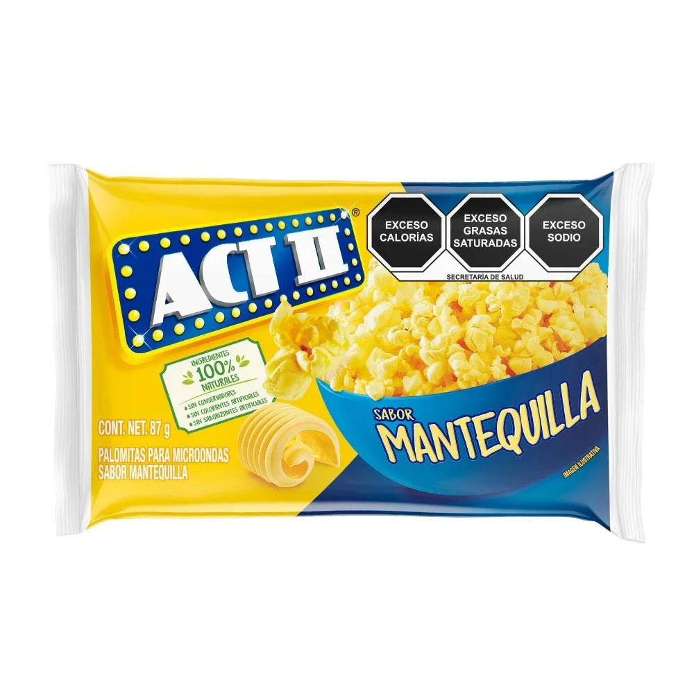PALOMITAS ACT II MICRO MANTEQUILLA 80G