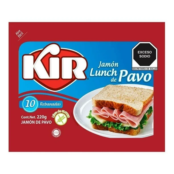JAMON DE PAVO LUNCH KIR 220 G 