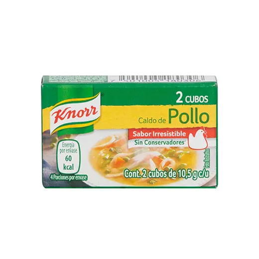 KNORR CALDO DE POLLO CAJITA CON. 2 CUBS