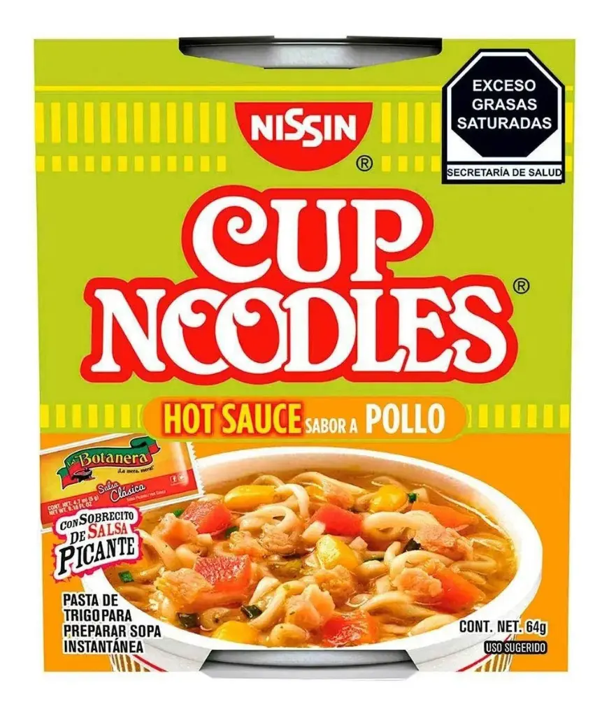 SOPA NISSIN HOT SAUCE SABOR A POLLO 64g