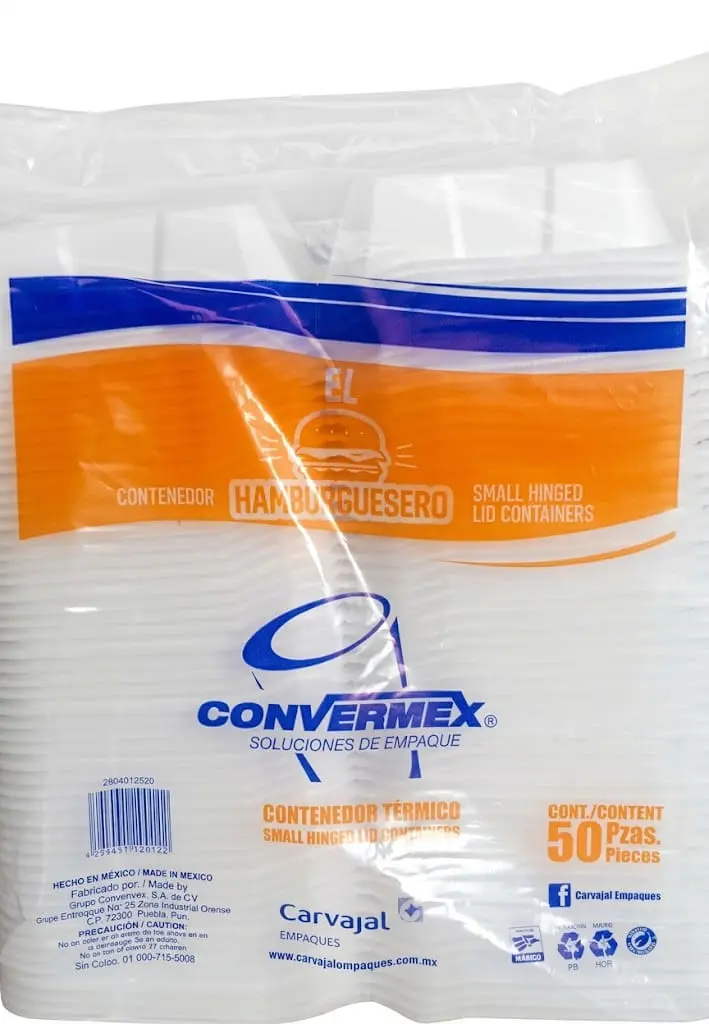 CONTENEDOR HAMBURGUESERO CONVERMEX 50 PZ