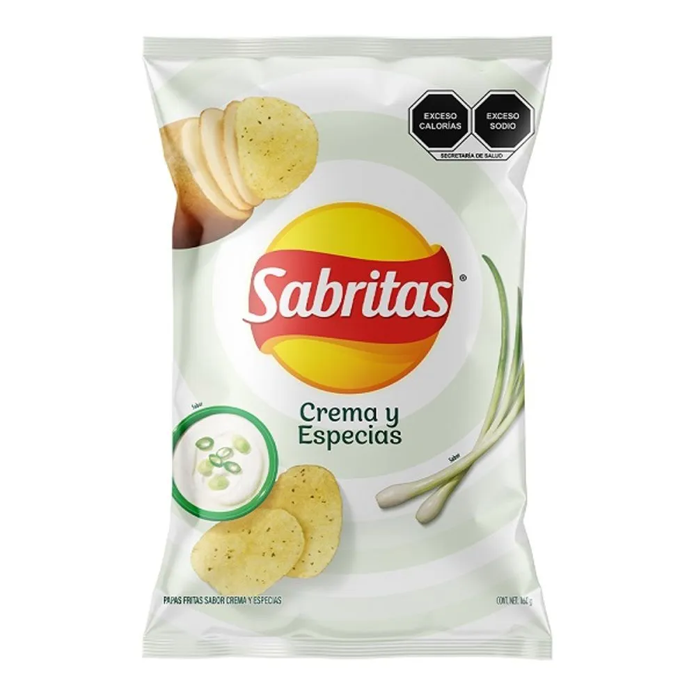 PAPAS SABRITAS CREMA & ESPECIAS 160G