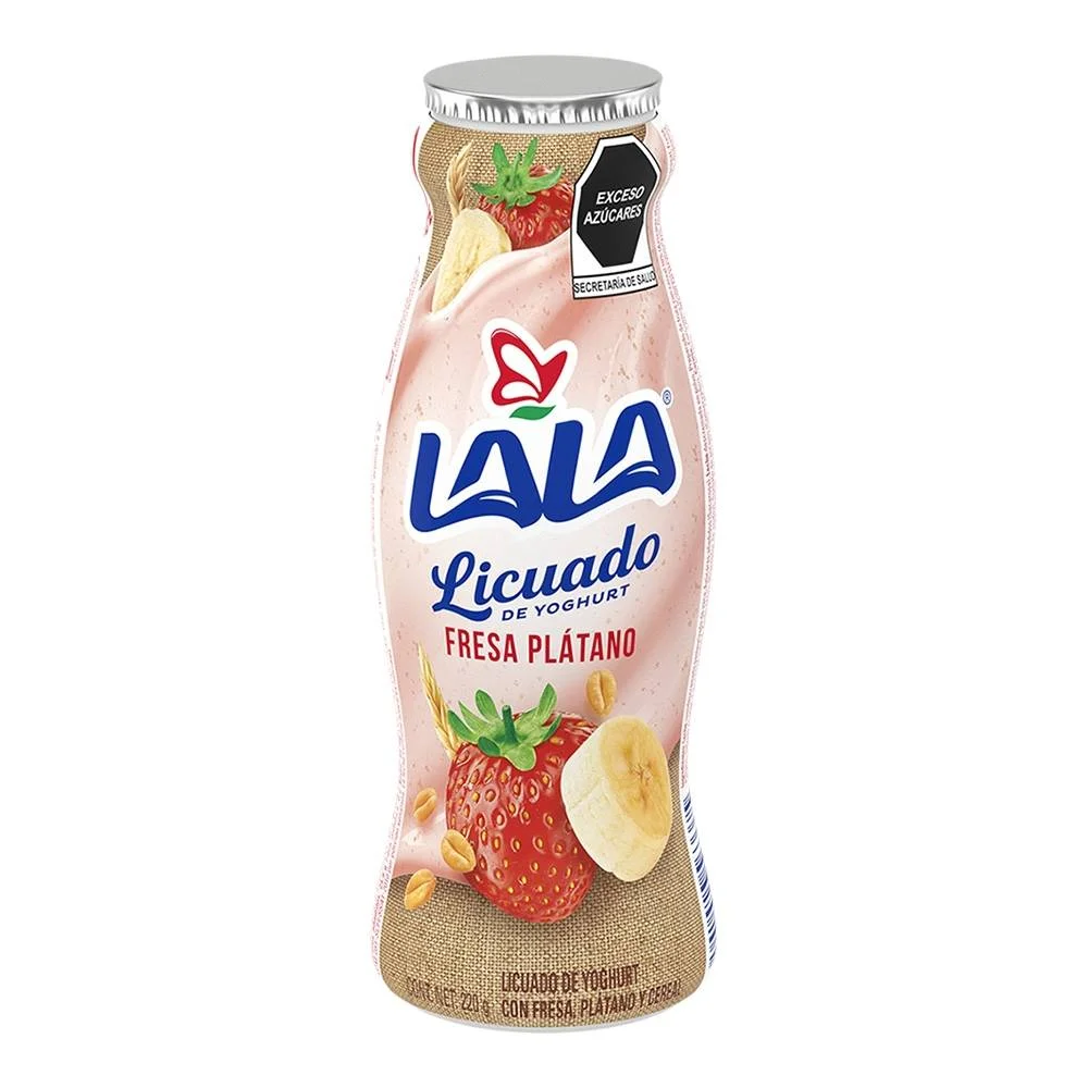 LALA LICUADO DE YOGURT FRESA PLATANO 220G