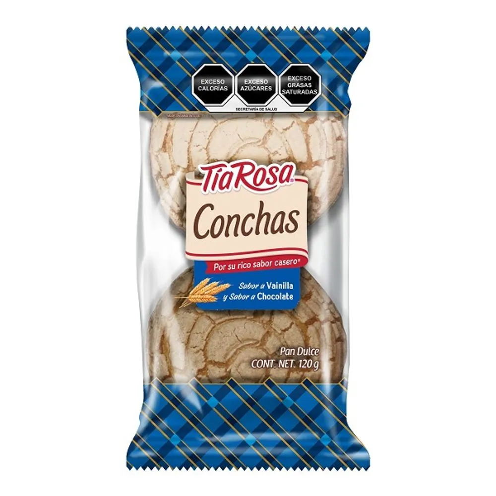 CONCHAS TIA ROSA 2 PZAS 120G
