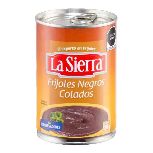 [FRI308] FRIJOL NEGROS COLADOS 430G LA SIERRA LATA