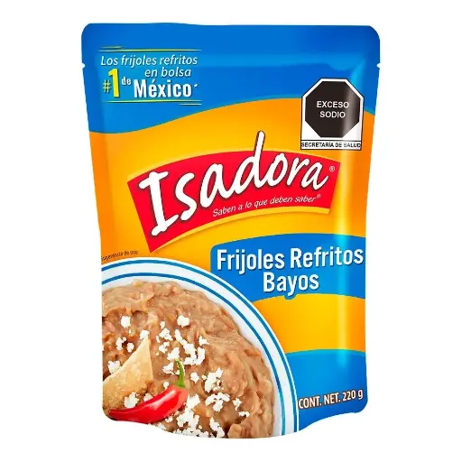 [FRI522] FRIJOLES REFRITOS NEGROS ISADORA 220g