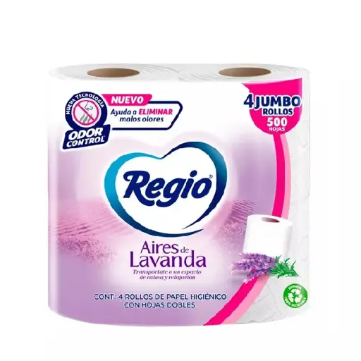 [JAS750] REGIO LAVANDA 4 ROLLOS 200 HOJAS