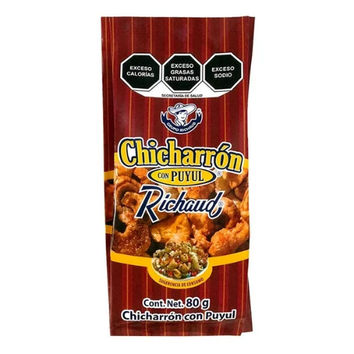 CHICHARRON CON PUYUL 80G RICHAUD