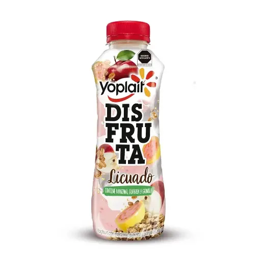 DISFRUTA LICUADO MANZANA GUAYABA Y GRANOLA