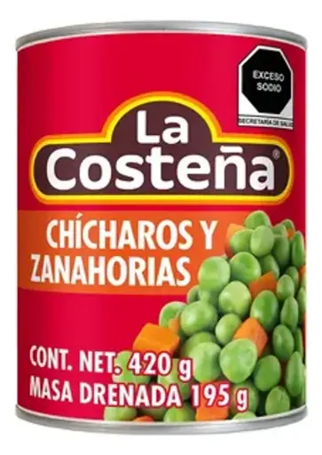 CHICHAROS Y ZANAHORIAS LA COSTEÑA 420g