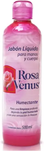JABON LIQUIDO PARA MANO Y CUERPO ROSA VENUS 500 ML
