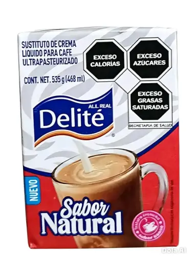 SUSTITUTO DE CREMA LIQUIDO PARA CAFE  DELITE 468ML