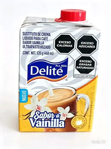 SUSTITUTO DE CREMA LIQUIDO PARA CAFE SABOR VAINILLA DELITE 468ML 