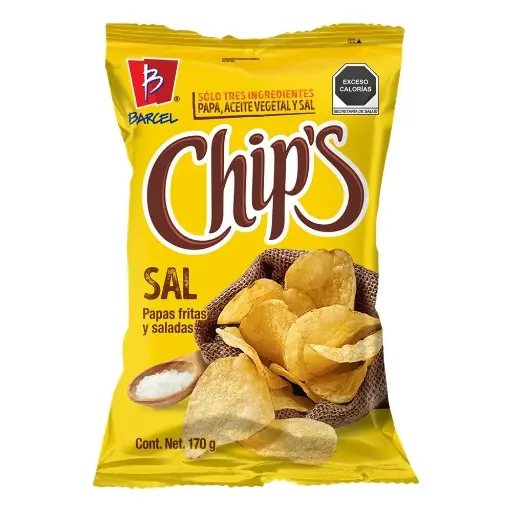 [B2530] CHIPS SABOR SAL 170G (BARCEL) 