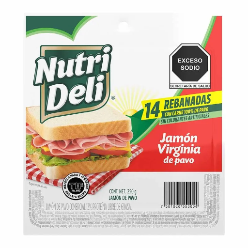 [026584]  JAMON VIRGINIA NUTRI DELI 250G 