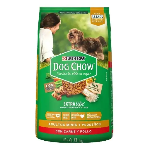 [DOG547] DOG CHOW ADULTOS MINIS Y PEQUEÑOS CARNE Y POLLO 500G