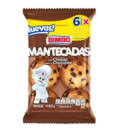 [MAN859] MANTECADAS CON CHISPAS 190.5G (BIMBO)